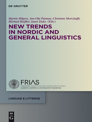cover image of New Trends in Nordic and General Linguistics